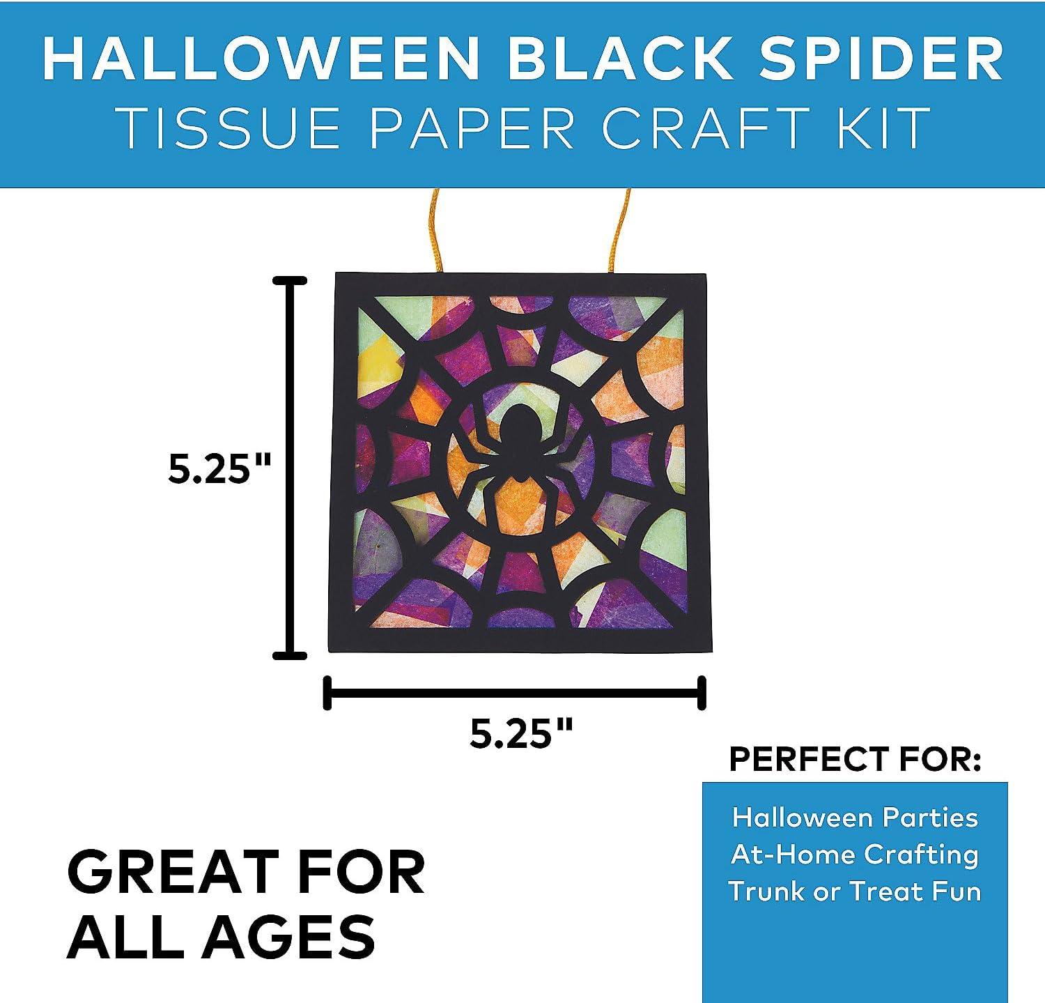 imageBlack Spider Tissue Acetate Craft Kit Crafts for Kids and Fun Home Activities