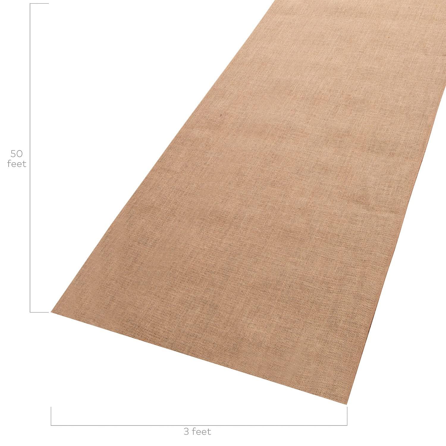 imageFun Express Burlap Aisle Runner for Wedding Ceremony Seamless Rustic Charm 3x50ft Wedding Runner Aisle Outdoor Capture Hearts Unveil Rustic Romance with EcoFriendly Wedding Aisle Runner Outdoor