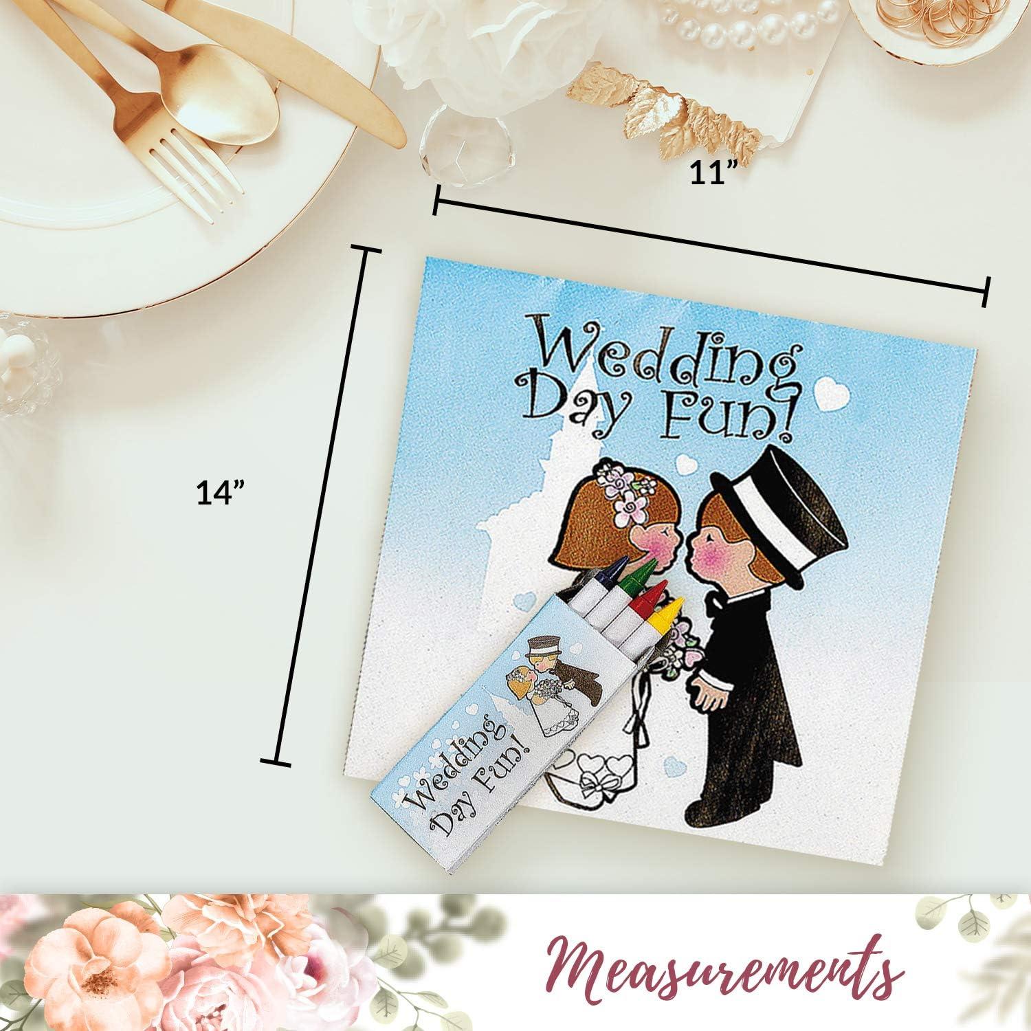 imageFun Express Childrens Wedding Coloring Books Set of 12 activity pads Crayons Included Wedding Favors for Kids