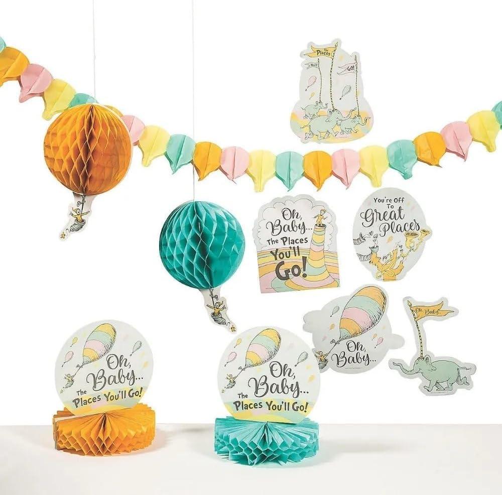 imageFun Express Dr Seuss Oh Baby The Places Youll Go Decorating Kit 10 Pieces