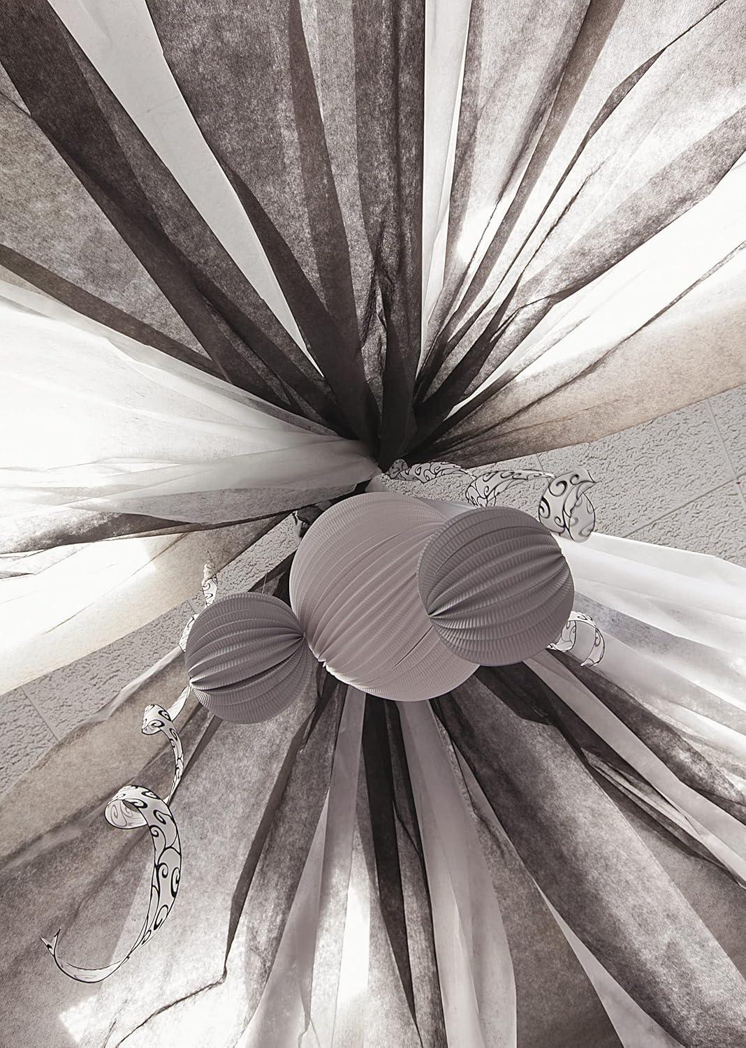 imageFun Express White Gossamer Roll Drapery Sheer Fabric Draping Fabric 1 Gossamer Fabric Roll 100 FT x 3 FT Prom Decoration ampamp Wedding Decoration Wedding Arch Draping Fabric Party Supplies