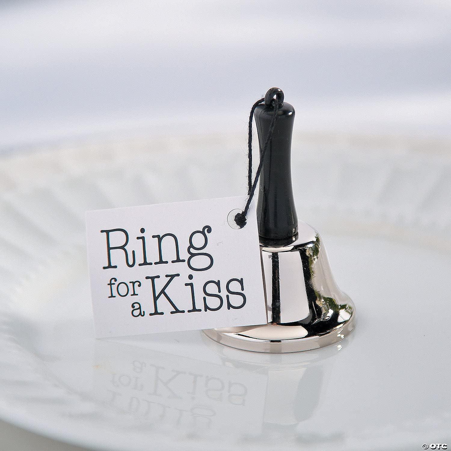 imageKissing Bells for Weddings  bulk set of 12 bell to ring for kiss with tags  Wedding Reception Party Supplies