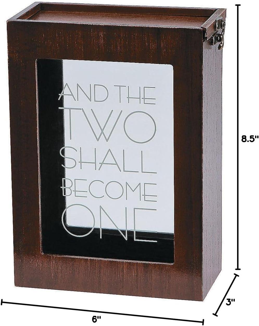 imageTwo Become One Wedding Sand Ceremony Shadow Box Wood and Glass Home Decor