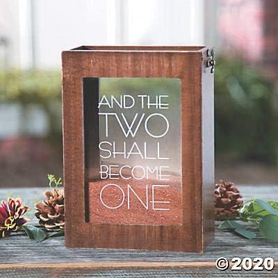 imageTwo Become One Wedding Sand Ceremony Shadow Box Wood and Glass Home Decor