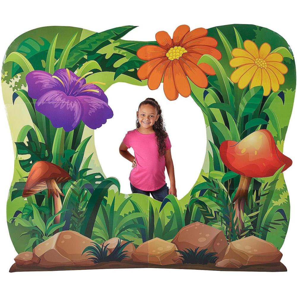 image9 ft x 65 ft Zoom In VBS Flower Arch Cardboard Cutout StandUp Vacation Bible School Supplies