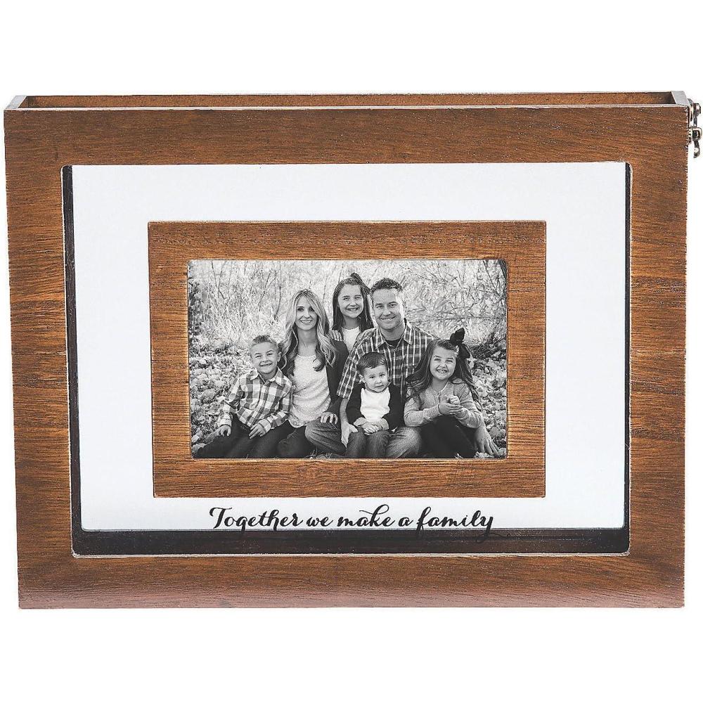 imageBlended Family Sand Ceremony Picture Frame Kit for Wedding  Wood and Glass  Holds 6 x 4 Photo  Unity Wedding Supplies