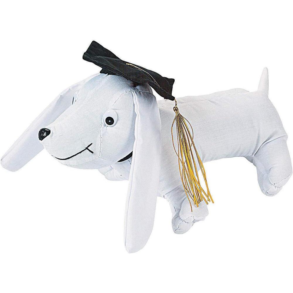 imageFun Express Graduation Autograph Dog for Graduation Toys Plush Stuffed Autograph Graduation 1 Piece Orignal Color
