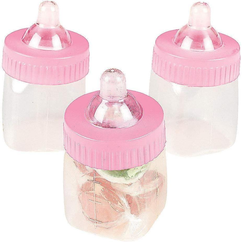 imageFun Express  Pink Baby Bottle Containers for Baby  Party Supplies  Containers ampamp Boxes  Plastic Containers  Baby  12 Pieces