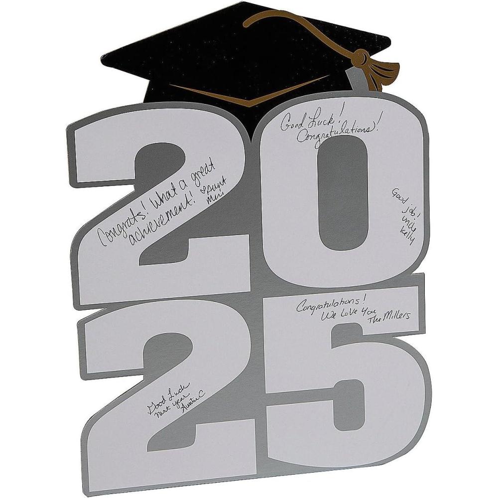 imageFun Express 11quot x 15quot 2025 Graduation Cardboard Autograph Sign with Easel