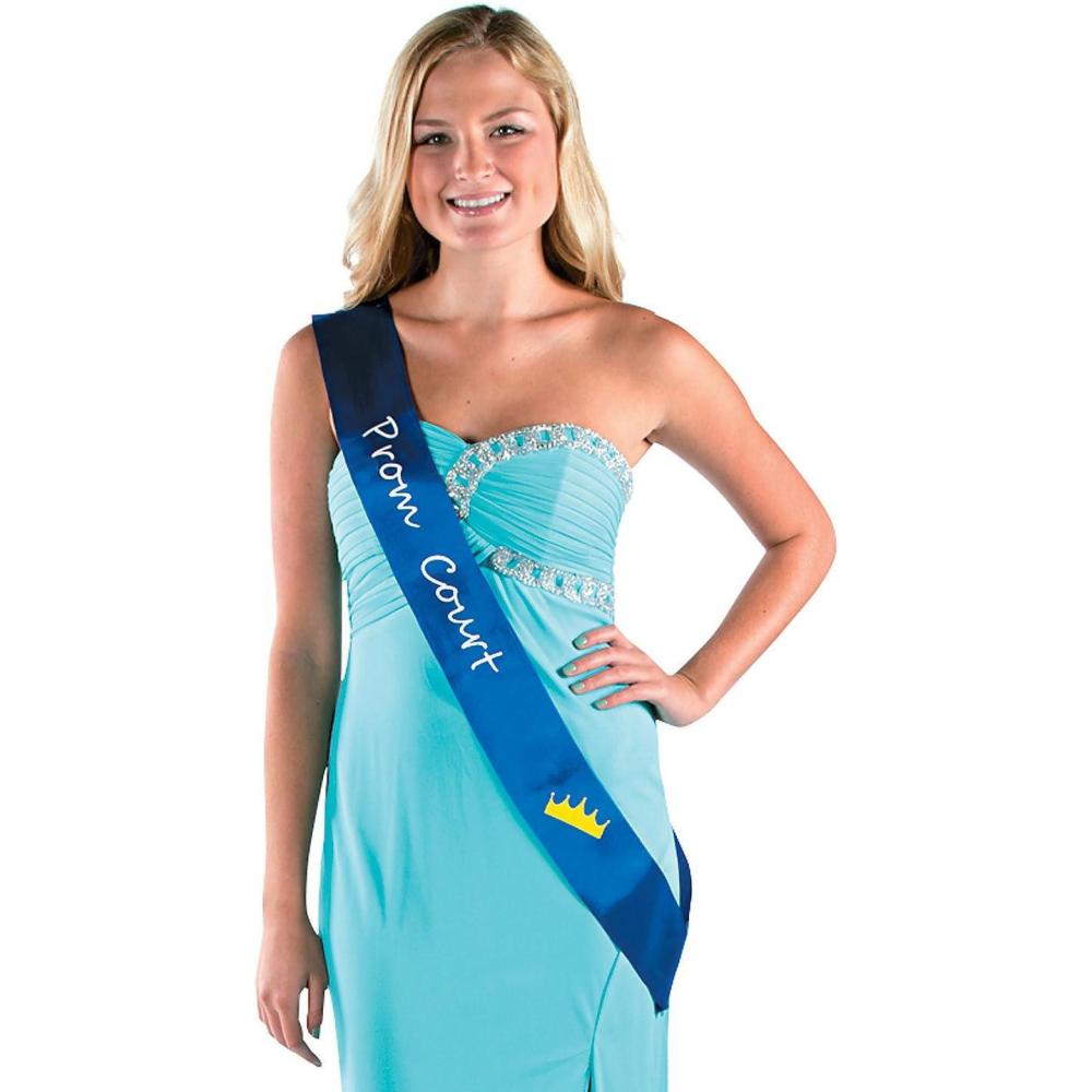 imageFun Express Blue Court Prom Sash  Elegant Apparel Accessory for Prom Pageants Homecoming or Special Events  Stylish Satin Sash for Celebrations  Perfect for Royalty Themed Occasions  1 Piece
