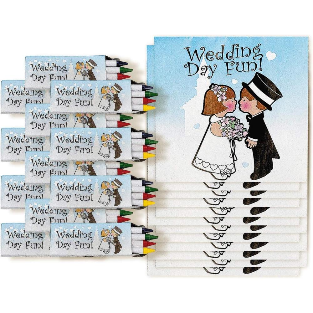 imageFun Express Childrens Wedding Coloring Books  Set of 12 activity pads Crayons Included  Wedding Favors for Kids