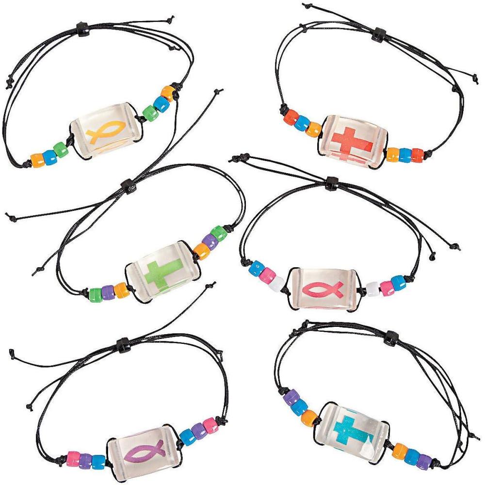 imageFun Express Faith Stone Bracelets Craft Kits  Makes 12  Religious Sunday School and VBS Crafts