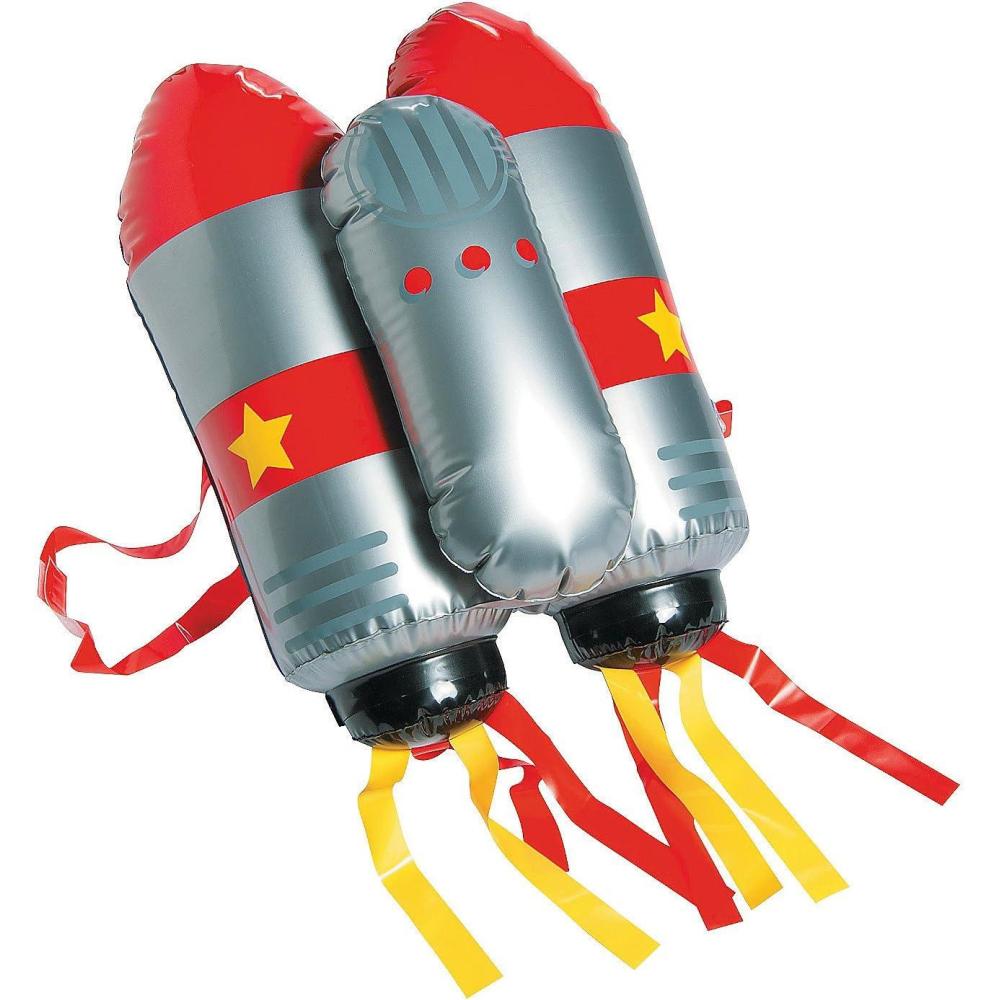 imageFun Express Inflatable Costume Kids Astronaut Jet Pack  Space Suit for Boys ampamp Girls  Blow Up Costume for VBS Halloween ampamp Birthday Parties  Adjustable Straps Durable Vinyl  6 Pack Set