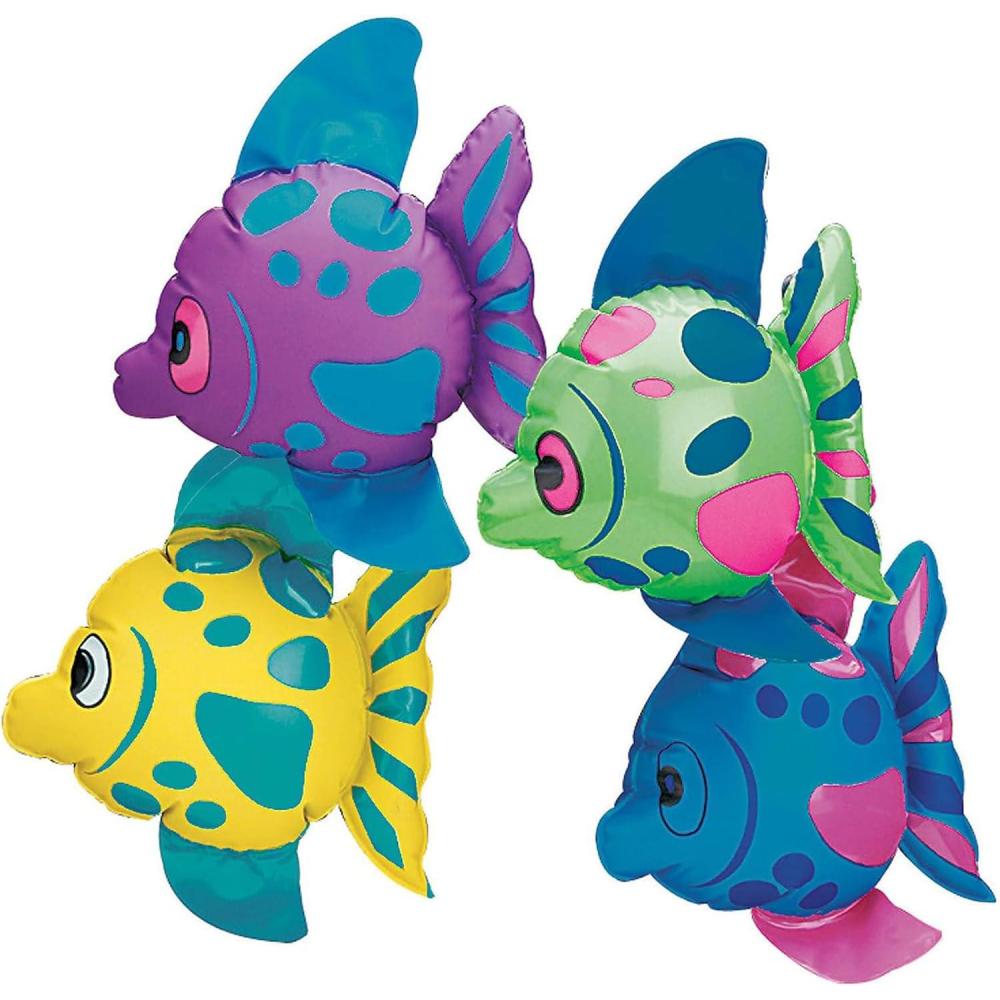 imageFun Express Mini Inflatable Fish Set of 12 sea Themed Party Decorations VBS Vacation Bible School SuppliesDecor