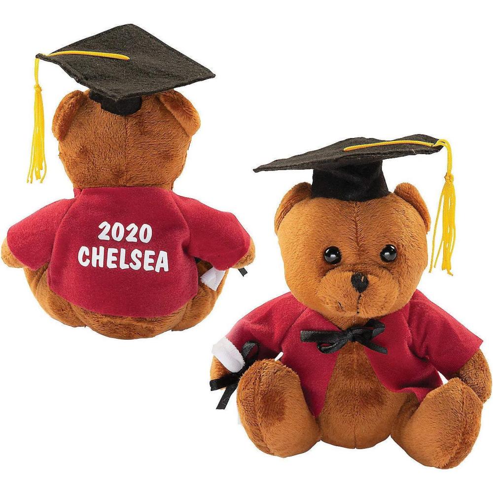 imageFun Express Personalized Graduation Stuffed Bear  Burgundy  Toys  1 Piece