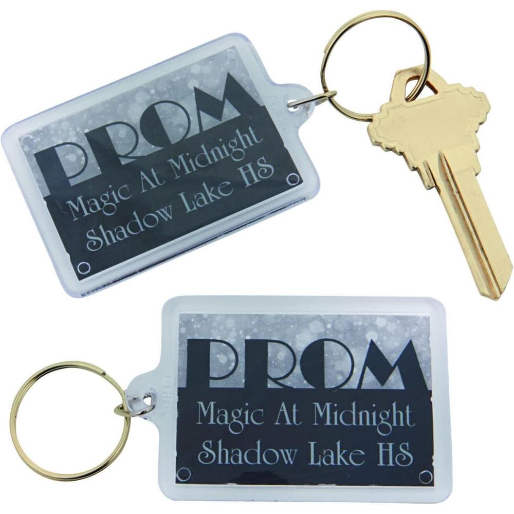 imageFun Express Personalized Silver Prom Keychains Apparel Accessories 12 Pieces