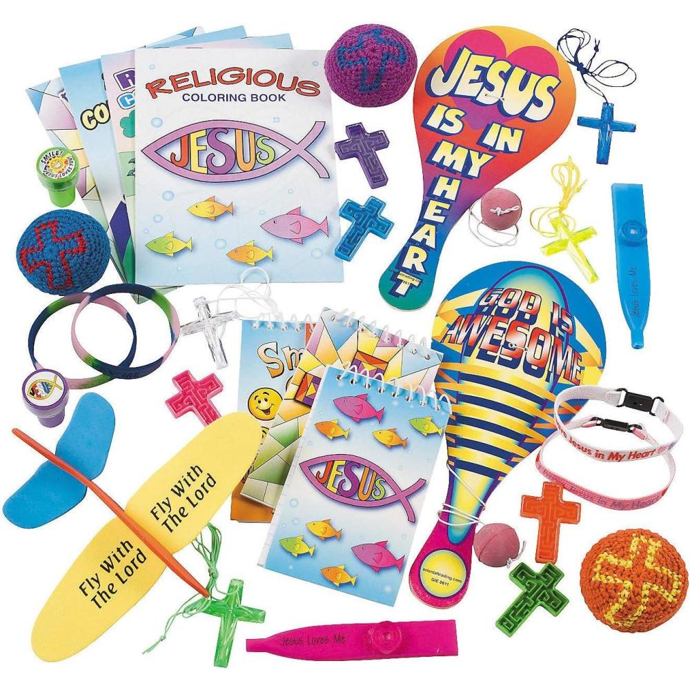 imageFun Express Religious Toy Novelty Assortment 50 Pieces Sunday School Supplies and Giveaways