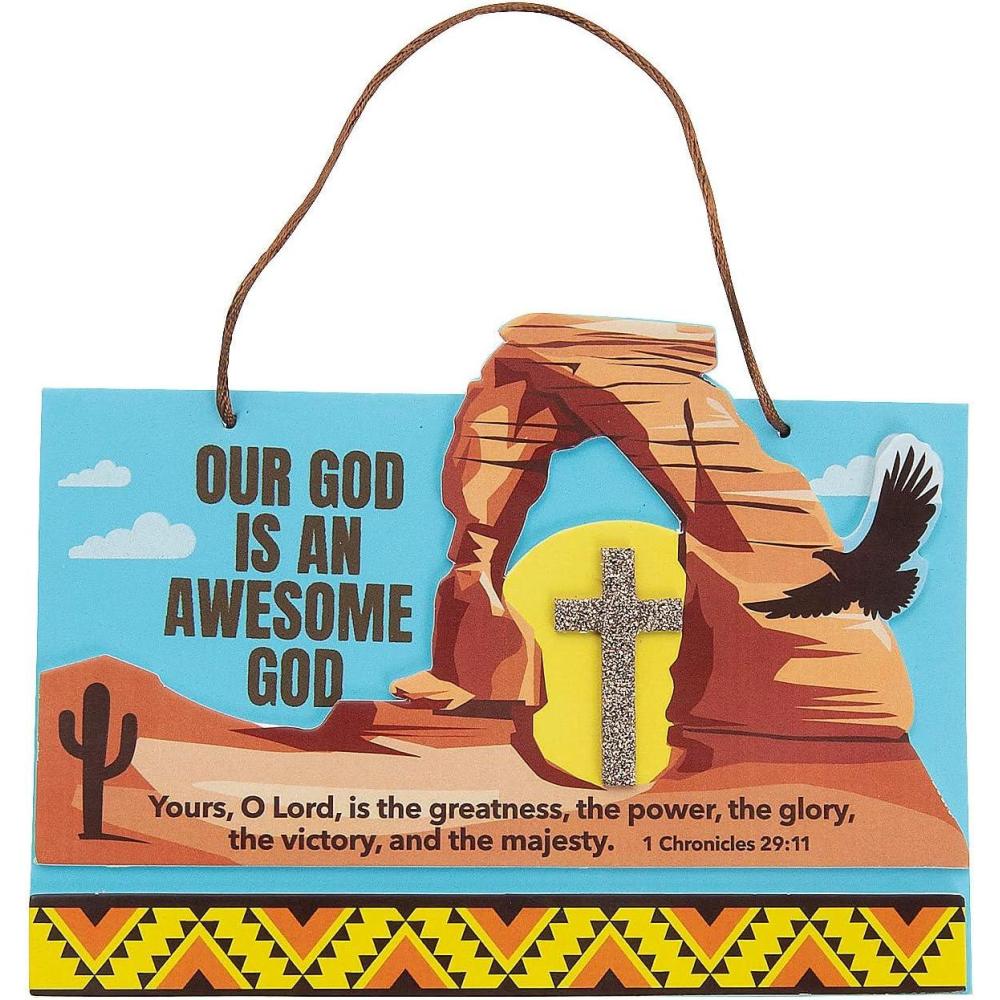 imageFun Express Southwest VBS Overall Verse Sign Craft Kit  VBS Vacation Bible School SuppliesDecor  Makes 12