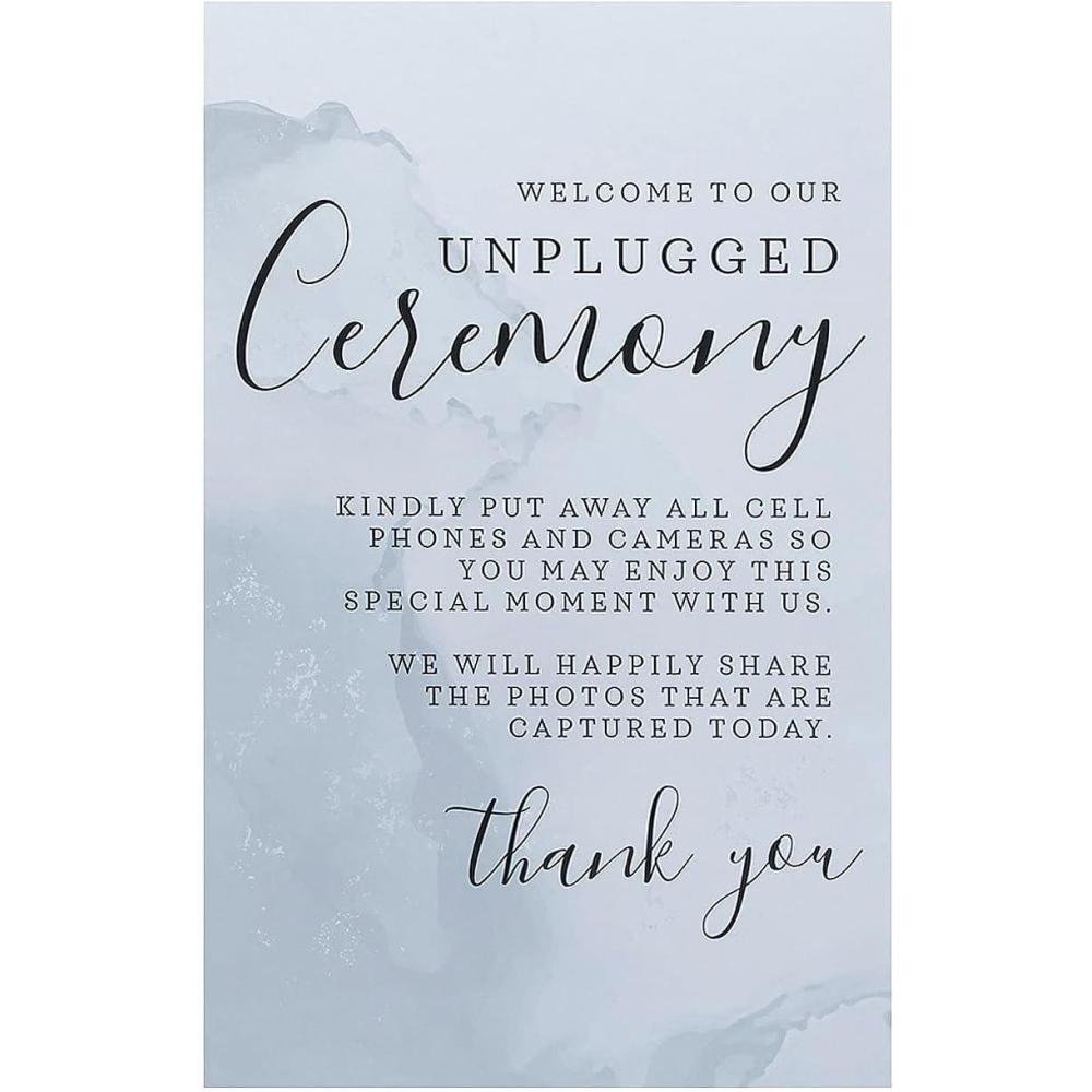 imageFun Express Unplugged Ceremony Sign with Easel White