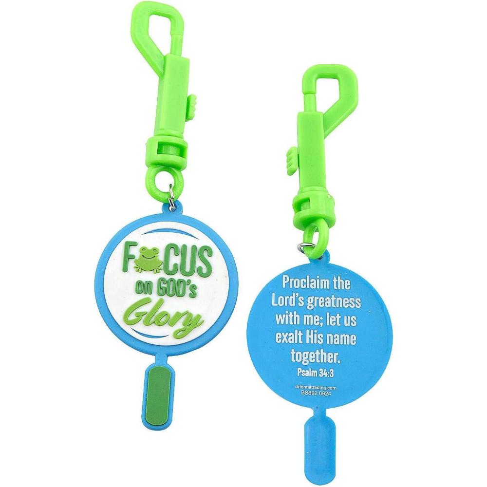 imageFun Express Zoom In VBS Magnifying Glass Backpack Clip Keychains  12 Pc
