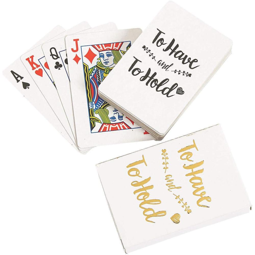 imageFun Express to Have and to Hold Gold Foil Playing Cards 12 Decks Included Wedding Party Favors