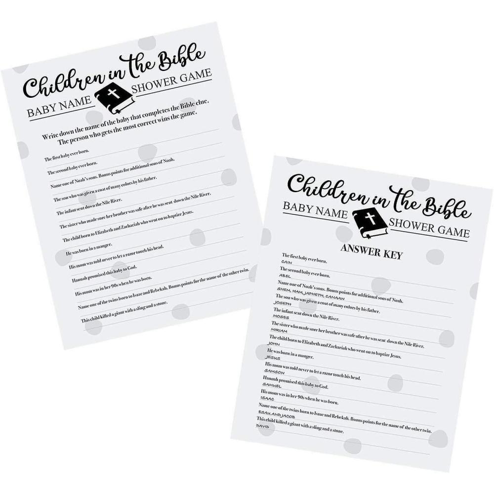 imageNAMES OF THE BIBLE BABY SHOWER GAME  Toys  25 Pieces