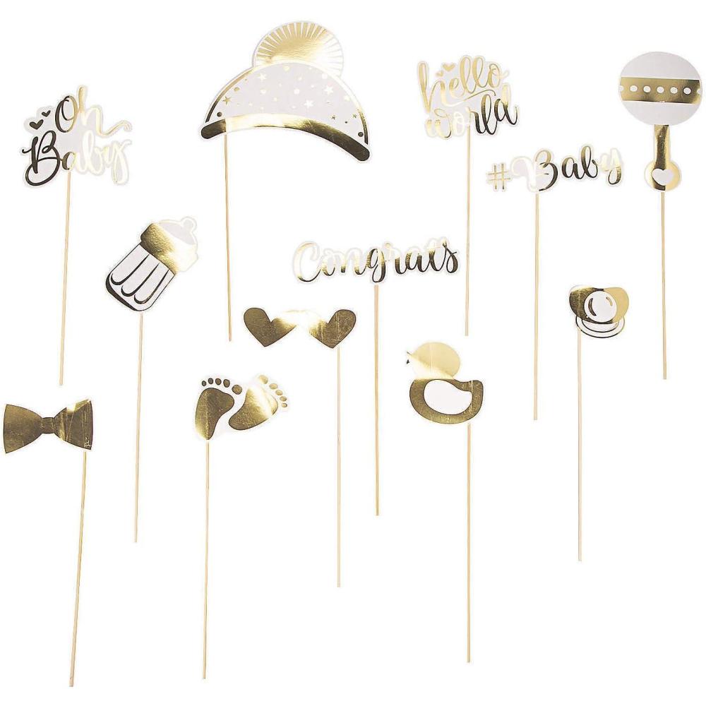 imageOH Baby Photo Stick Props Apparel Accessories 12 Pieces