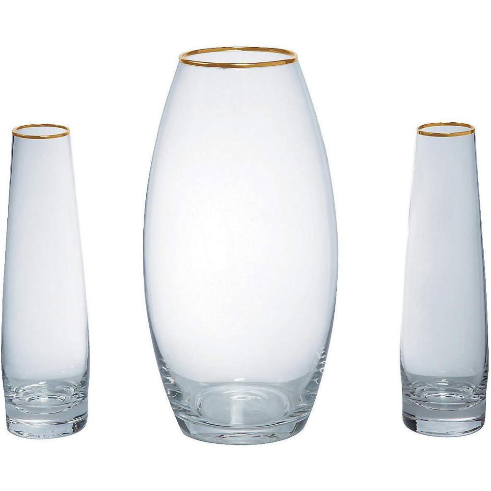 imageSand Ceremony Cylinder Set WGold Trim Home Decor 3 Pieces