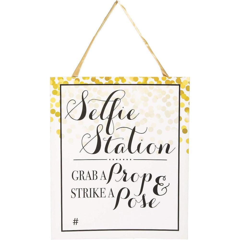 imageSelfie Station Sign with Easel for Wedding Party Decor