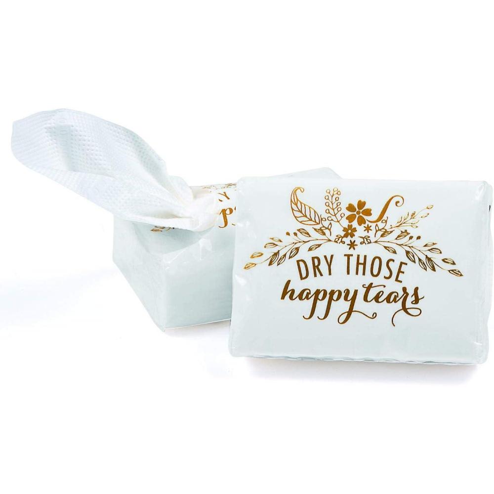 imageWedding Happy Tears Tissue Favor Packs quotDry Those Happy Tearsquot 10 per Set  Wedding Favors Gift Destination ampamp Rustic Wedding