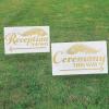 Fun Express 29″ x 17″ Double-Sided Wedding Directional Sign Set (2pc) – Party & Yard Decor, Directional Signs for Weddings, Event Decor, 2 Pieces