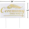 Fun Express 29″ x 17″ Double-Sided Wedding Directional Sign Set (2pc) – Party & Yard Decor, Directional Signs for Weddings, Event Decor, 2 Pieces
