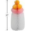 Fun Express Baby Bottles Honeycomb Centerpiece – Adorable Party Decor for Baby Showers Gender Reveals and Special Occasions – Perfect for Table Settings Photo Booths & Celebrations – 3 Pieces