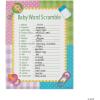 Fun Express Baby Shower Word Scramble Game for Baby, 24 Playing Sheets – Baby Shower and Gender Reveal Party Games