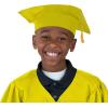 Fun Express Bulk 12 Pieces Kid’s Felt Elementary, Kindergarten, Pre-School Graduation Mortarboard Caps, Felt(Yellow)