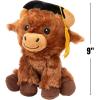 Fun Express Graduation Mortarboard Stuffed Highland Cow