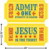 Fun Express Religious Giant Carnival Ticket Cutouts – Party Decor – VBS Vacation Bible School Supplies/Decor – 6 Pieces