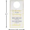 Fun Express Wedding Hotel Door Hangers 8.5 inch – Double-Sided Do Not Disturb Signs for Wedding Party Decor – Perfect for Celebrations – 24 Pieces – White & Gold