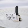 Kissing Bells for Weddings – bulk set of 12 bell to ring for kiss with tags – Wedding Reception Party Supplies