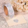 Silver Heart Thank You for Sharing Our Special Day Wedding Stickers – 1 Roll of 100 Thank You and Favor Stickers(1)
