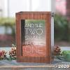Two Become One Wedding Sand Ceremony Shadow Box – Wood and Glass – Home Decor
