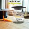 Words Of Wisdom Graduation Jar – Best Wishes Grad Party Supplies and Decor, Glass
