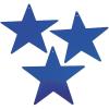 Blue Cardboard Stars – Bulk Set of 12 Large Cutouts, Each is 12 inch Size – Prom, Event and Party Decoration