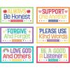 Colorful Bible Classroom Rules Poster Set – 6 Pieces