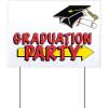 Fun Express – Graduation Party Yard Sign for Graduation – Party Decor – General Decor – Yard Signs – Graduation – 1 Piece Congrats Graduation Outdoor Party Decoration Supplies – White