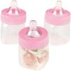 Fun Express – Pink Baby Bottle Containers for Baby – Party Supplies – Containers & Boxes – Plastic Containers – Baby – 12 Pieces