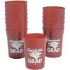 Fun Express 12 Pieces Congrats Grad Plastic Cups for Graduation, 10 oz, BPA Free Plastic, Graduation Party Supplies, Print Tableware, Print Cups, Burgundy
