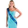 Fun Express Blue Queen Prom Sash – Elegant Apparel Accessory for Prom Homecoming or Special Royal Events – Perfect for Celebrations Crowning Moments and Keepsakes – 1 Piece