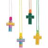 Fun Express Cross Sand Bottle Necklaces & Craft Set – Religious Decor for Kids VBS Sunday School Faith-Based Activities & Christian Crafts – Religious Celebrations Parties & Gift Giving – 12 Pieces