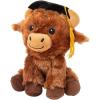Fun Express Graduation Mortarboard Stuffed Highland Cow